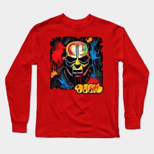 mf doom mask : water paint abstract design Long Sleeve T-Shirt